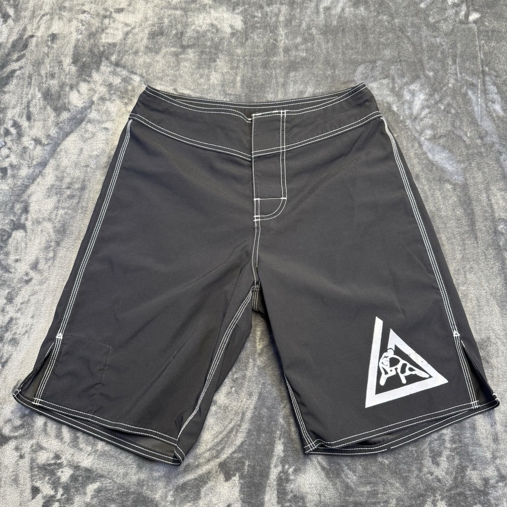Gracie Jiu-Jitsu Training  Fight Shorts Mens Sz:32 At Black MMA BJJ Drawstring